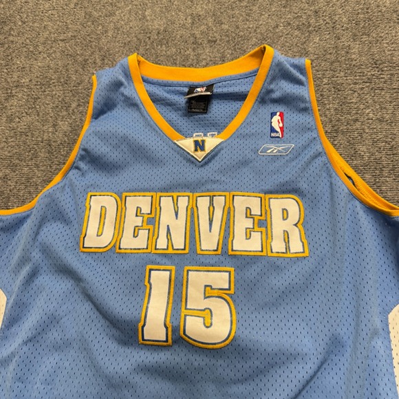 VTG NBA Reebok Carmelo Anthony #15 Denver Nuggets Jersey Men's XL Mesh - Picture 7 of 9
